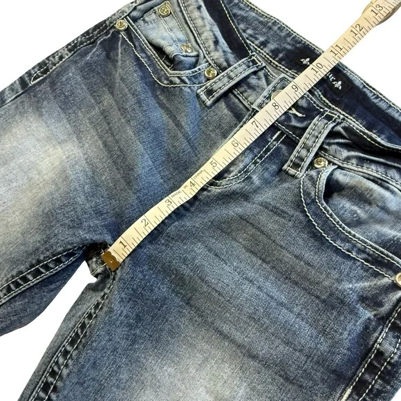 Fleur by Miss Me Easy Boot Fleur de Lis Bling Jeans Size 26/2 - Picture 8 of 9